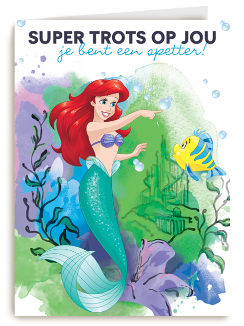 prinses kaart disney super trots op jou ariel botje
