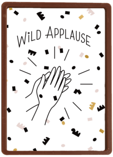wild applause with confetti