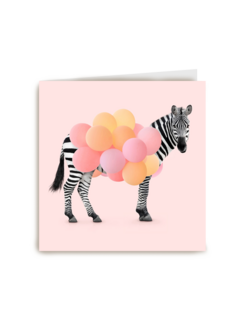 zebra meisje met ballonnen