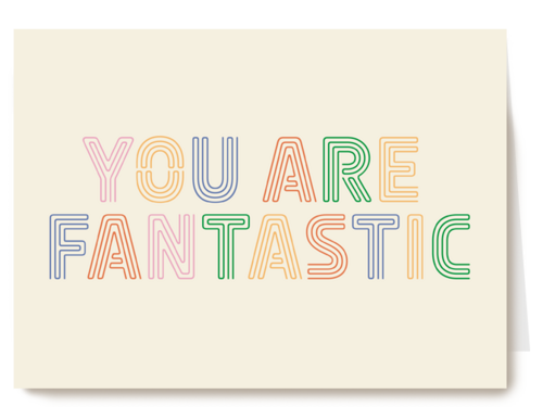 Complimentkaart you are fantastic