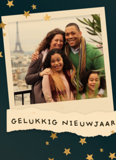nieuwjaar fotokaart polaroid