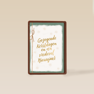 Kerstkaart religieus gezegende kerstdagen