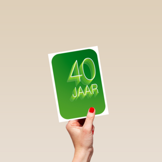 verjaardagskaart 40 jaar groen