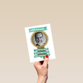 een mooie fotokaart voor abraham