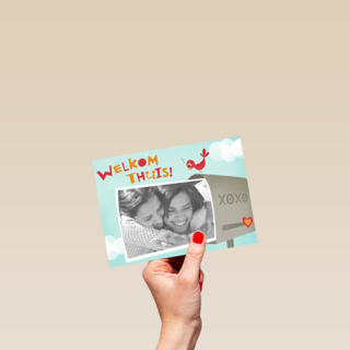 fotokaart welkom thuis xoxo