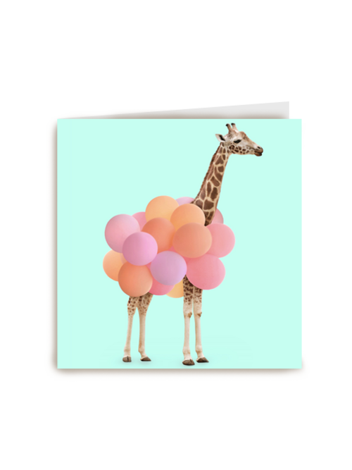 giraf met ballonnen