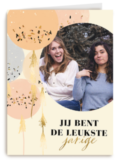 verjaardag kaart foto ballonnen jij bent de leukste  jarige