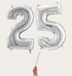 Cijferballon 25 Jaar Zilver XL