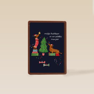 Teckels vrolijke feestdagen