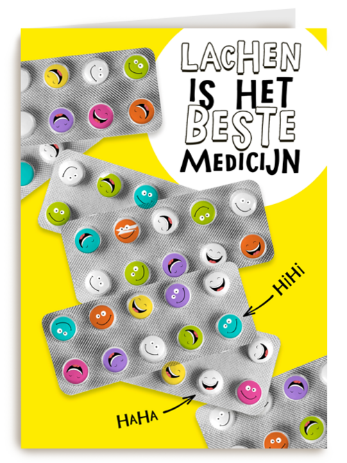 Lachen is het beste medicijn geel