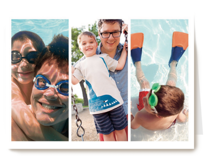 dubbele fotokaart liggend drie staande foto