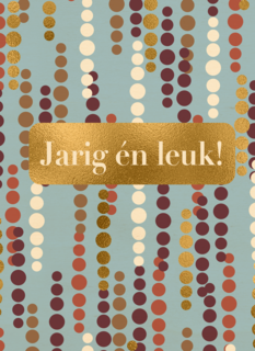 Verjaardagskaart jarig en leuk