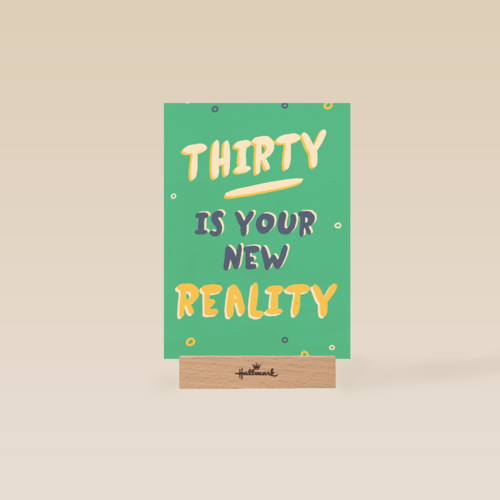 Verjaardagskaart man 30 Thirty is your new reality