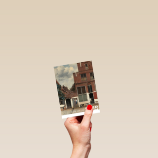 studio art kaart van schilderij johannes vermeer een nieuw huis