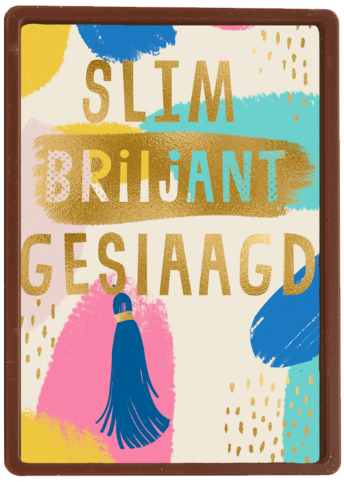 Geslaagd kaart slim briljant geslaagd