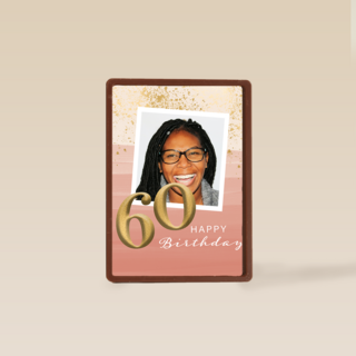 Verjaardagskaart foto vrouw 60 jaar