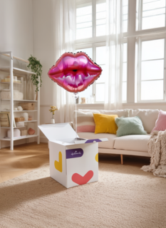 Ballon XL Dikke zoen Roze