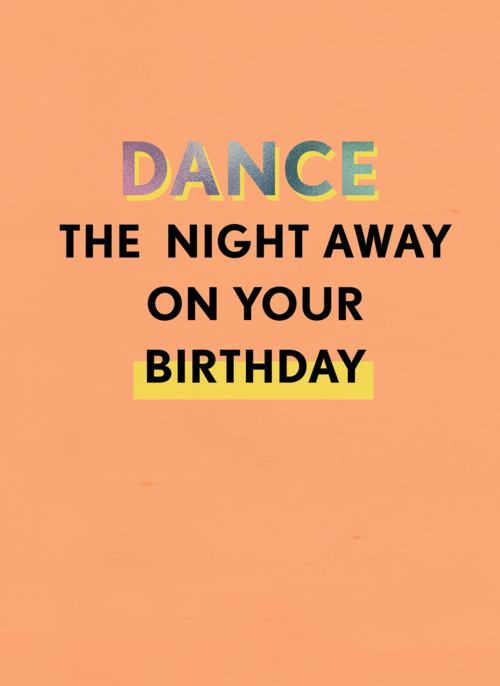 Verjaardagskaart man vrouw Dance the night away on your birthday