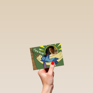 Stitch enjoy op kamp fotokaart