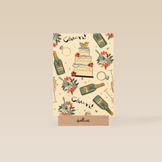 Love Story Cheers cake