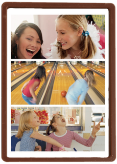 dubbele fotokaart staand drie liggende foto