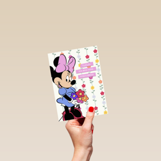 Minnie Mouse Hele fijne verjaardag bloemen