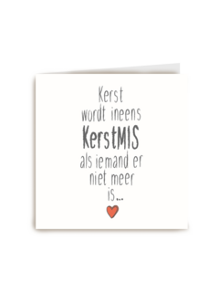 kerst wordt ineens kerstmis als iemand er niet meer is