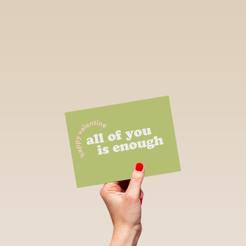 valentijn vriendschap kaart all of you is enough