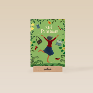 Pensioenkaart vrouw gooit alles in de lucht