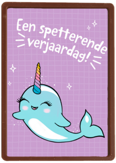 een narwal op je spetterende verjaardag