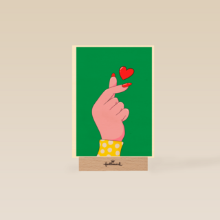 hand maakt hart gebaar