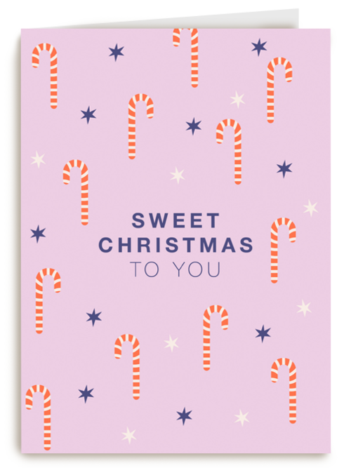 sweet christmas to you with candy canes
