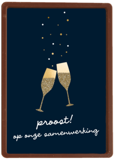 nieuwjaarskaart zakelijk proost op onze samenwerking