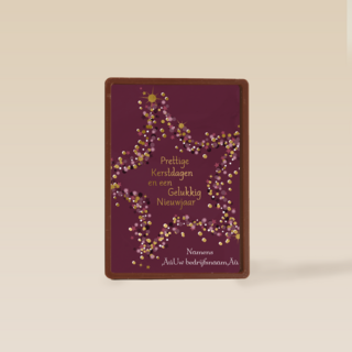 zakelijke kerstkaart met ster en eigen tekst