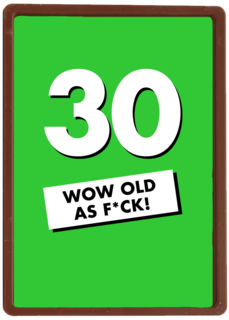 Verjaardagskaart 30 wow old als fuck