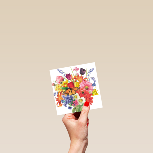 Kaart flowers by Marjolein Bastin Boeket bloemen blanco