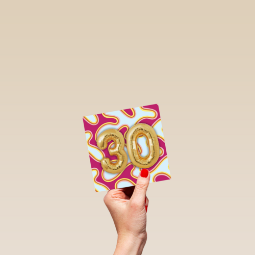 gouden ballonnen met 30 jaar