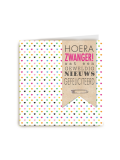 patroon gekleurde hartjes zwanger