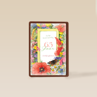 vijfenzestig jaar met bloemen