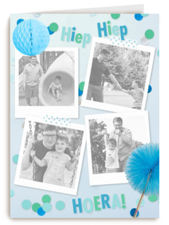 4 fotos slingers blauw