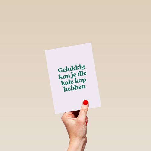 verjaardag kaart andc grappig gelukkig kun je die kale kop hebben