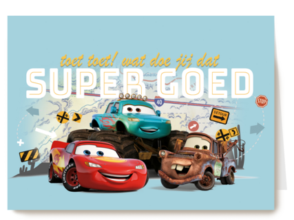 Cars complimentkaart Super Goed