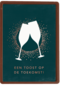 Kerstkaart zakelijk Champagneglazen