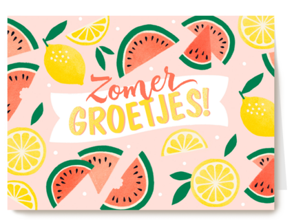 zomer kaart hip zomer groetjes