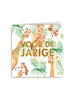 giraf kaart voor de jarige