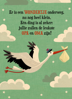 Zwangerschap leukste opa en oma ooievaar