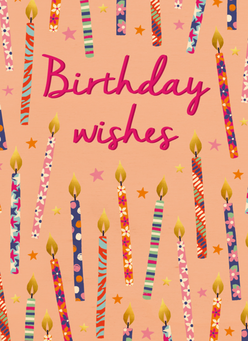 Birthday Wishes kaarsen