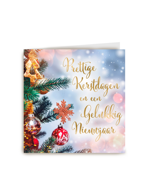 Fotografische kerstkaart prettige kerstdagen
