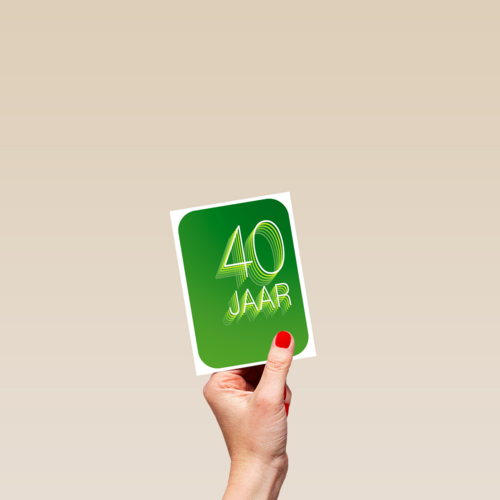verjaardagskaart 40 jaar groen