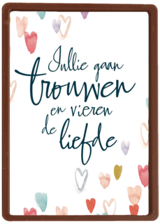 huwelijks kaart jullie gaan trouwen en vieren de liefde